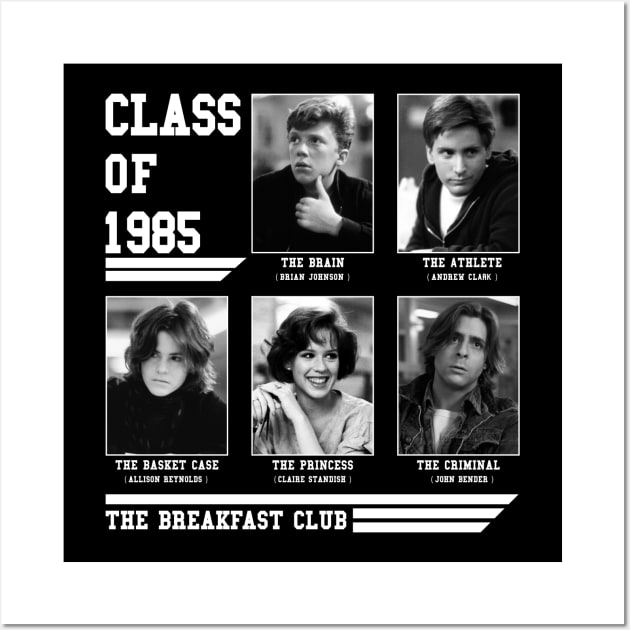 Breakfast Club - Class 1985 Wall Art by WorldsFair